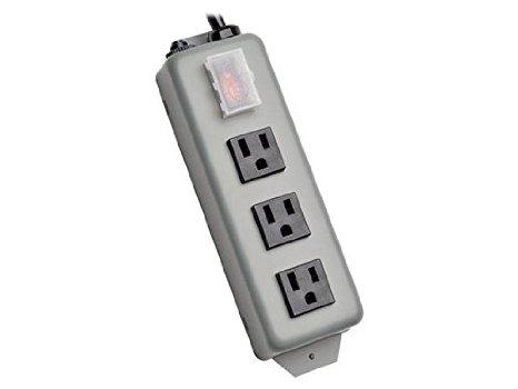 Tripp Lite Waber Power Strip Metal 5-15r 3 Outlet 5-15p 6feet  Cord