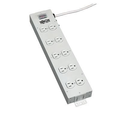 Tripp Lite Power Strip 120v 5-15r 10 Outlet Metal 15feet  Cord 5-15p