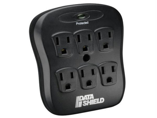 Tripp Lite 6-outlet Surge Protector, Direct Plug-in, 750 Joules, Diagnostic Led, Black