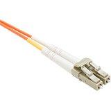 Unc Group Llc 8 Meter Lc-lc Om1 1gig Fiber Optic Cable, Orange, Ofnr, 62.5/125 Fiber, Multimod