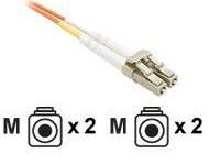 Unc Group Llc 20 Meter Lc-lc Om1 1gig Fiber Optic Cable, Orange, Ofnr, 62.5/125 Fiber, Multimo