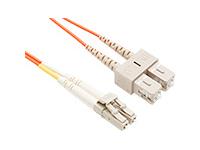 Unc Group Llc 6 Meter Lc-sc Om1 1gig Fiber Optic Cable, Orange, Ofnr, 62.5/125 Fiber, Multimod