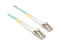 Unc Group Llc 6 Meter Lc-lc Om3 10gig Fiber Optic Cable, Aqua, Ofnr, 50/125 Fiber, Multimode D