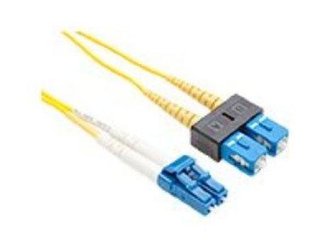 Unc Group Llc 6 Meter Lc-sc Singlemode Fiber Optic Cable, Yellow, Ofnr, 9/125 Fiber, Single-mo