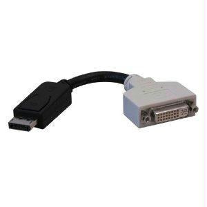 Tripp Lite 6in Displayport To Dvi Adapter Video Converter Dp-m To Dvi-i-f 6 In