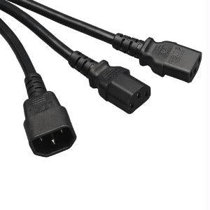 Tripp Lite 6ft Computer Power Cord Extension Cable C14 To 2xc13 10a 18awg