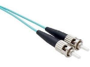 Unc Group Llc 2 Meter Sc-st Om3 10gig Fiber Optic Cable, Aqua, Ofnr, 50/125 Fiber, Multimode D