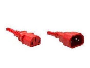 Unc Group Llc Power Cord C13 - C14, 18awg, 10amp, 250v, Svt Jacket, Red, 10ft, Iec C13 To Iec