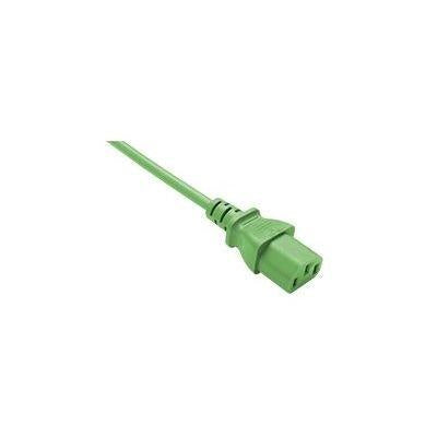 Unc Group Llc Power Cord C13 - C14, 18awg, 10amp, 250v, Svt Jacket, Green, 1ft, Iec C13 To Iec