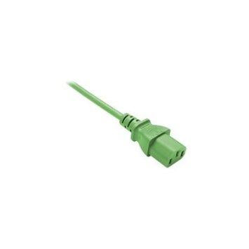 Unc Group Llc Power Cord C13 - C14, 18awg, 10amp, 250v, Svt Jacket, Green, 5ft, Iec C13 To Iec