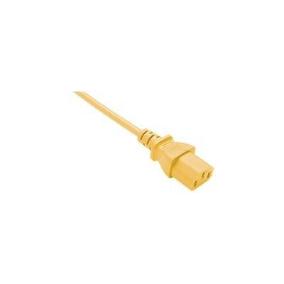 Unc Group Llc Power Cord C13 - C14, 18awg, 10amp, 250v, Svt Jacket, Yellow, 3ft, Iec C13 To Ie