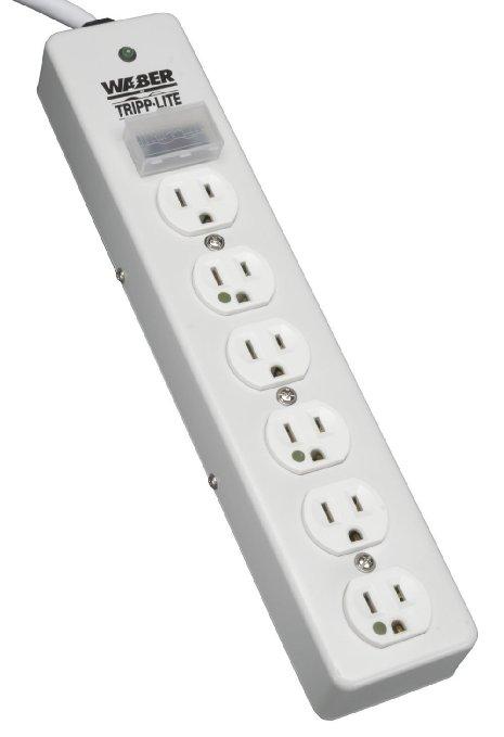 Tripp Lite Surge Protector Power Strip Medical Hospital Rt Angle Plug 6 Outlet 10feet  Cord