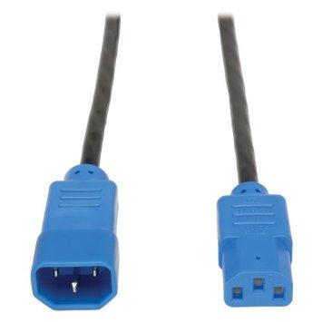 Tripp Lite 4ft Computer Power Cord Extension Cable C14 To C13 Blue 10a 18awg