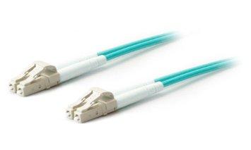 Unc Group Llc 5 Meter Lc-lc Om4 Lazerspeed Fiber Optic Cable, Aqua, Ofnr, 50/125 Fiber, Multim