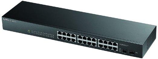 Zyxel Communications Gs1900-24 Fanless 24port Gbe L2 Webmanaged Rackmount Switch W/2 Sfp