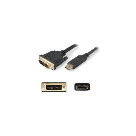 Add-on Addon 6ft Displayport Male To Dvi-d Dual Link (24+1 Pin) Male Black Adapter Cabl