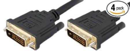 Add-on Addon 5 Pack Of 15ft Dvi-d Single Link (18+1 Pin) Male To Male Black Cable