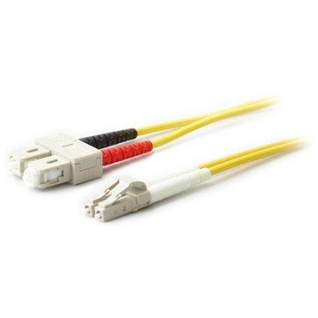 Add-on Addon 5m Lc (male) To Sc (male) Os2 Straight Yellow Duplex Fiber Ofnr (riser-rat