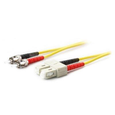 Add-on Addon 3m Sc (male) To St (male) Os2 Straight Yellow Duplex Fiber Ofnr (riser-rat