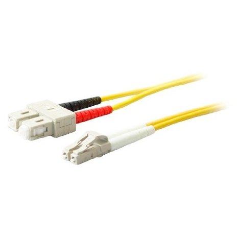 Add-on Addon 8m Lc (male) To Sc (male) Os2 Straight Yellow Duplex Fiber Ofnr (riser-rat