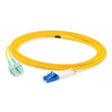 Add-on Addon 5m Asc (male) To Lc (male) Os2 Straight Yellow Duplex Fiber Ofnr (riser-ra