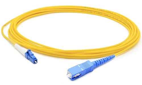 Add-on Addon 20m Lc (male) To Sc (male) Os2 Straight Yellow Simplex Fiber Ofnr (riser-r