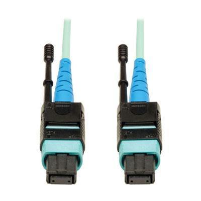 Tripp Lite Mtp Mpo Patch Cable Push Pull Tab 100gbe Aqua Om3 Plenum 3m 10ft 3 Meter