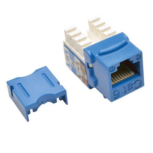 Tripp Lite Cat6 Cat5e 110 Style Punch Down Keystone Jack Blue 25-pack