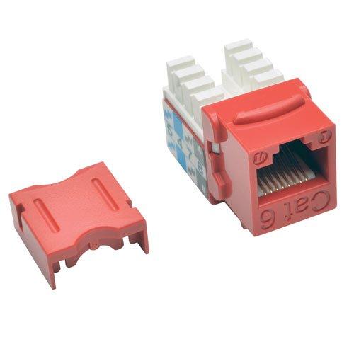 Tripp Lite Cat6/cat5e 110 Style Punch Down Keystone Jack - Red, 25-pack