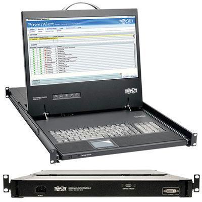 Tripp Lite Rack Console Kvm W/ 19inch Lcd, Dvi Or Vga Adapter 1u