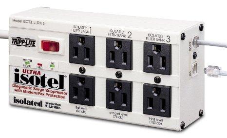 Tripp Lite Isobar Surge Protector Metal Rj11 6 Outlet 6feet  Cord 3330 Joules